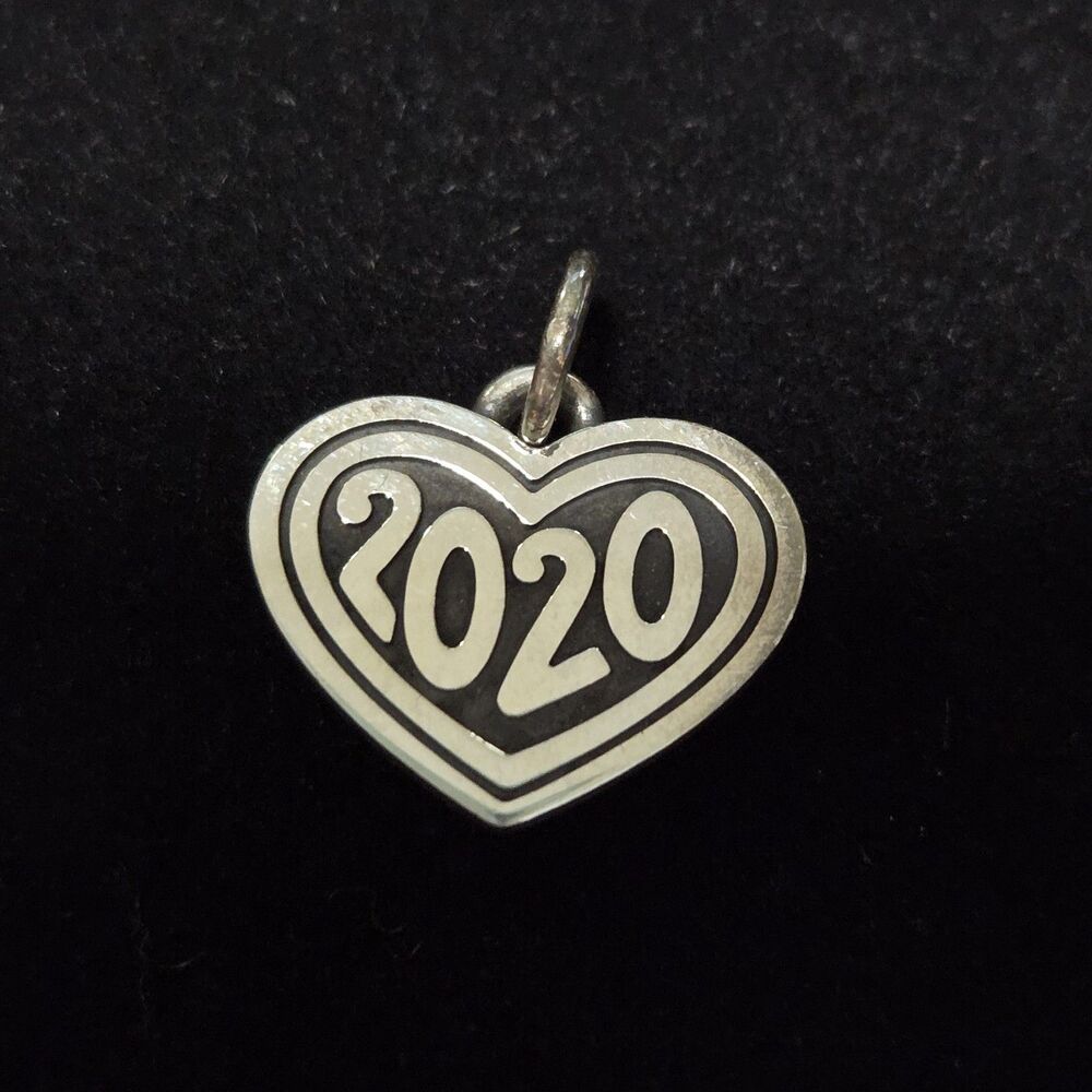 Retired James Avery 925 Sterling Silver 2020 Heart Charm W/ Box